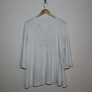 Charter Club tunic with embroidered top